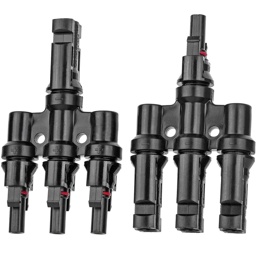 Solar Panel Connector 3 Way Branch MMMF/FFFM - DIY Mount Tool Solar Parallel ...