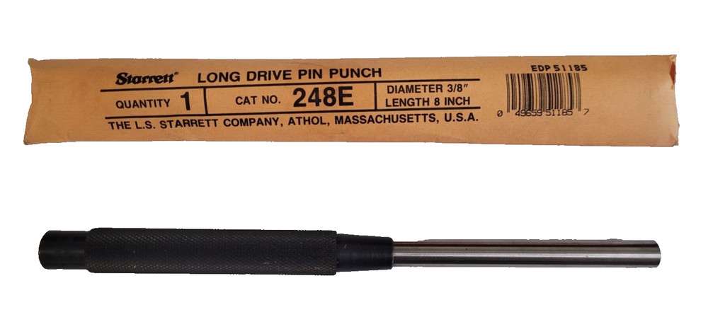 Starrett 248E 3/8" X 8" 51185 Drive Pin Punch