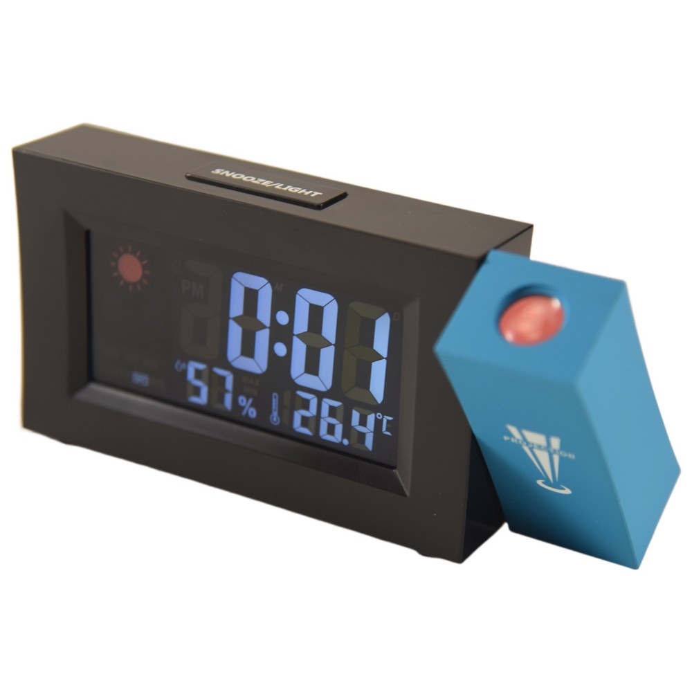 Projection Digital Alarm Clock Date Snooze Function Adjustable Angle9370