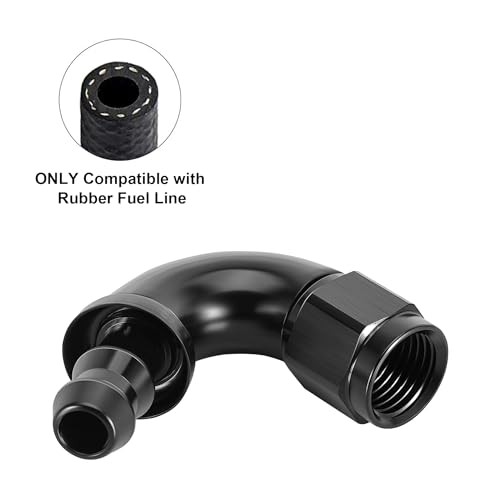 Push Lock Fitting One Piece Full Flow Hose End 8AN 120 Degree