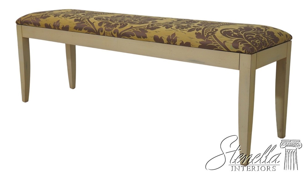L72017: HENKEL HARRIS Paint Frame Upholstered Window Bench