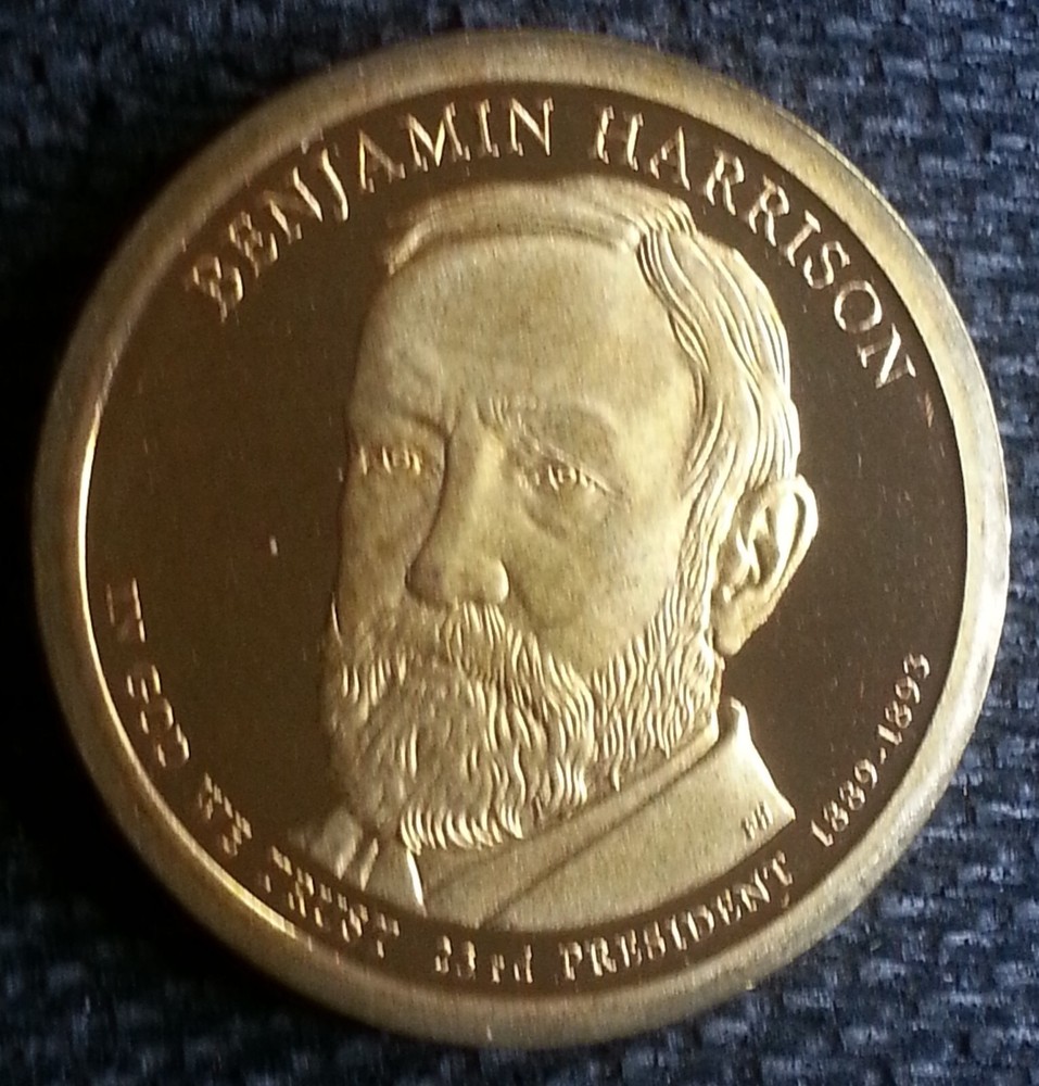 2012 S Benjamin Harrison Presidential Proof Dollar