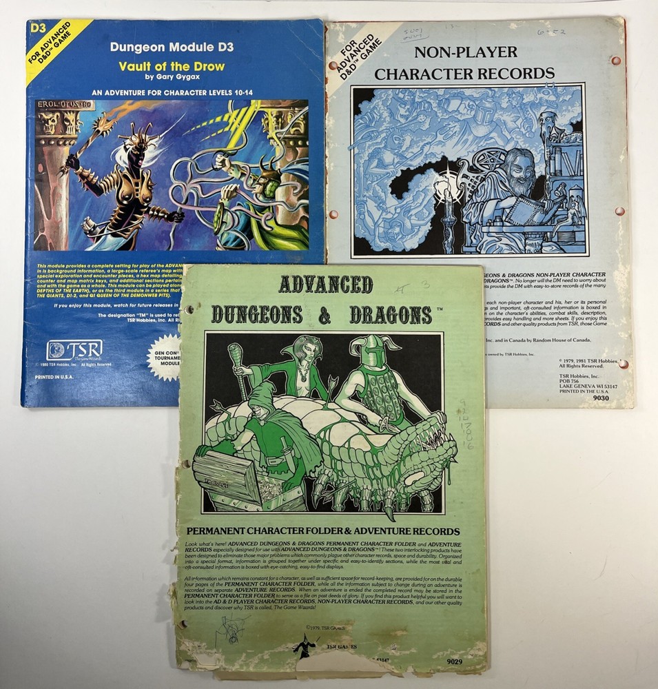 Advanced Dungeons & Dragons 9030 9029 9021 some damaged lot as is module