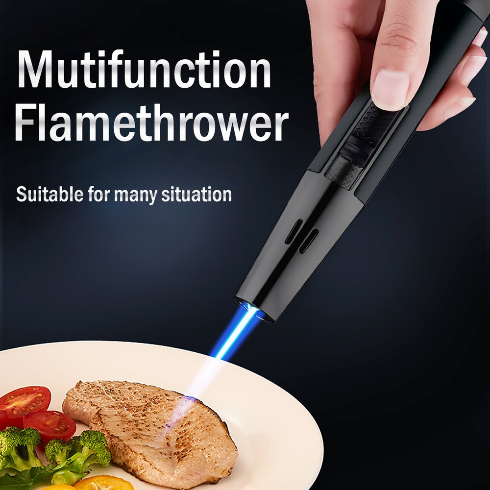 Torch Lighter Refillable Butane Lighter Windproof Jet Flame Lighter Visible BBQ