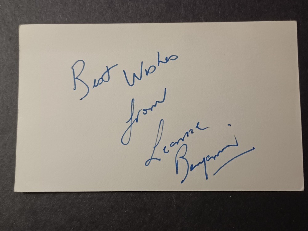 Leanne Benjamin Signed Index Card - Ballet