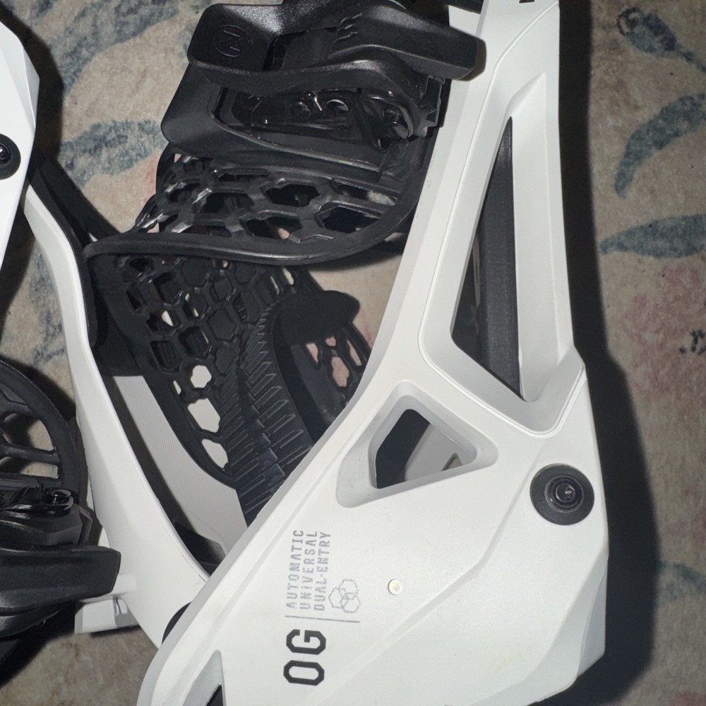 Nidecker SuperMatic Drop In Snowboard Bindings White LARGE