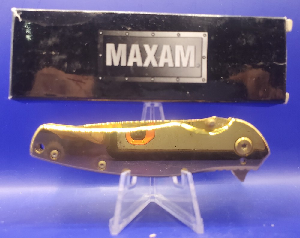 MAXAM 4 1/4" FOLDING KNIFE SKGOLD