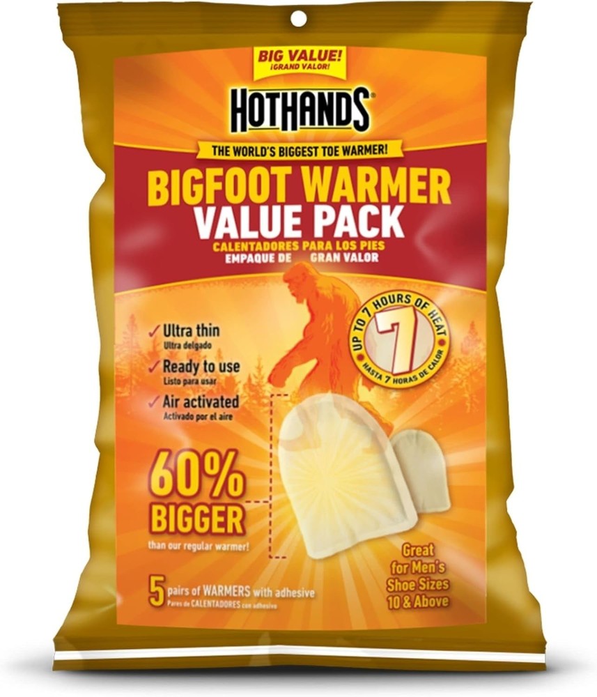 Bigfoot Adhesive Toe Warmer | 5 Pair Value Pack