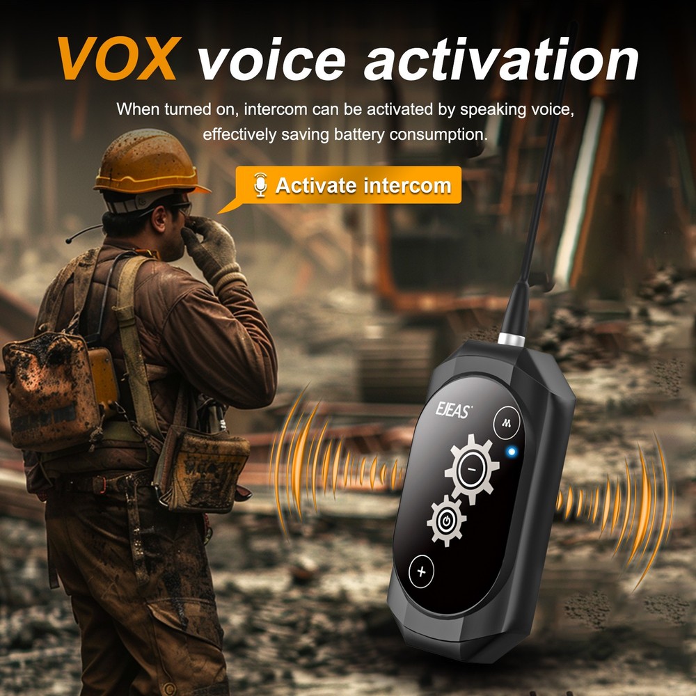 Full Deplux Mesh Bluetooth Intercom Headset Communication System for Industry