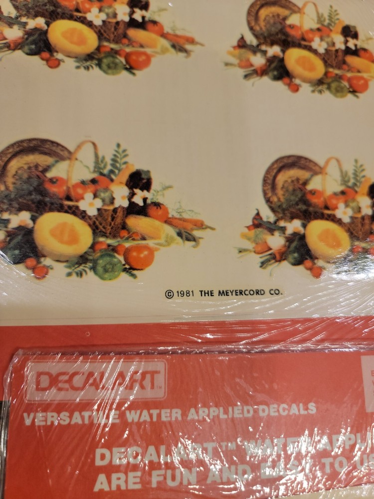Vintage Meyercord Fruit vegetables Decals