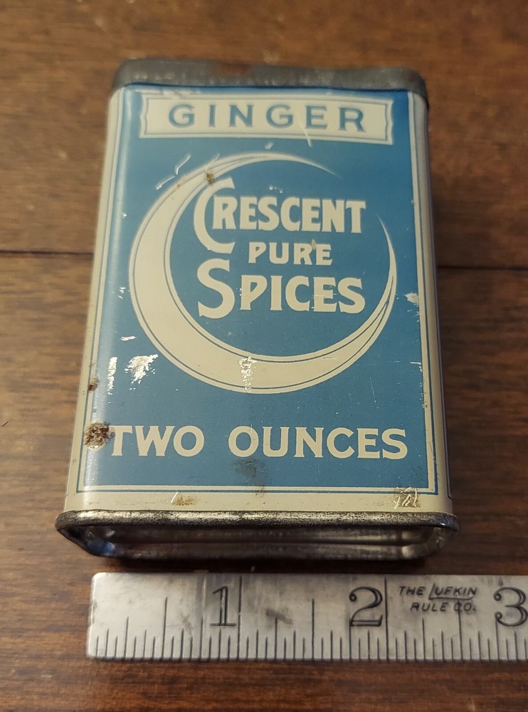Vintage Spice Tins Crescent Brand Ginger 2oz