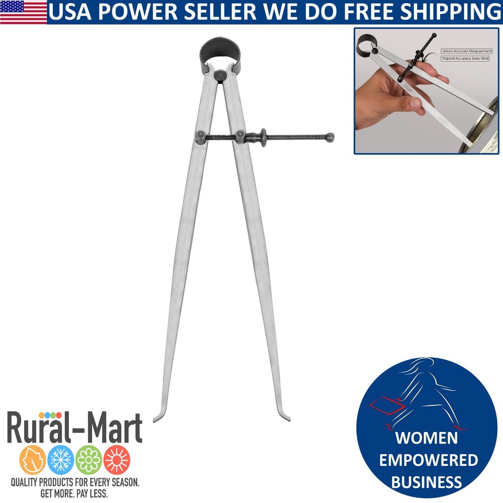 General Tools 454-10 Flat Leg Inside Caliper – 10 Inches for Precision Work