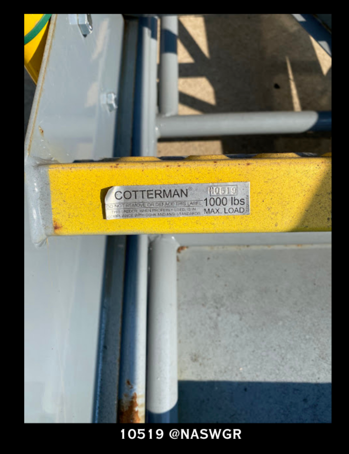 Cotterman Workmaster Heavy-Duty Rolling Ladder - 15 Step Ladder