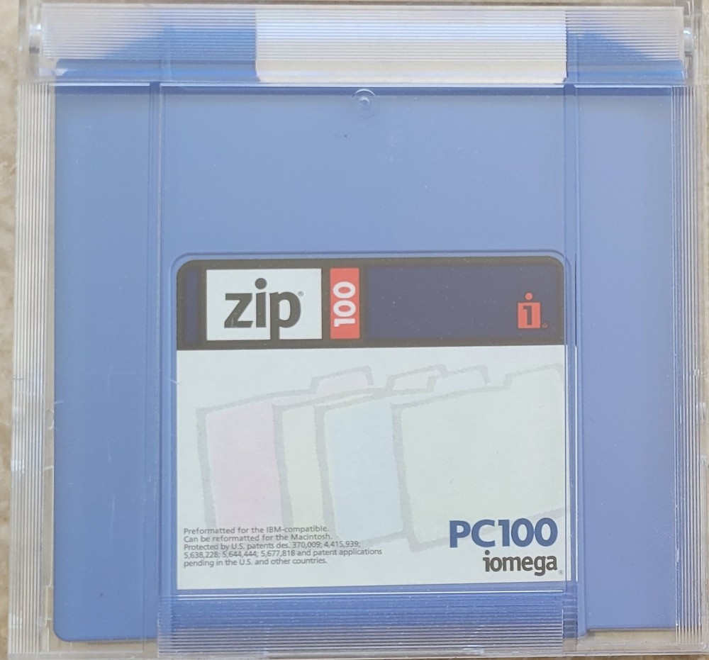 IOMEGA PC100 Zip Disk for Windows and Macintosh, Blue