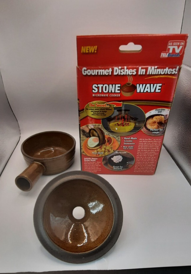 Ceramic Stone Wave Microwave Cooker Non-Stick Open Box
