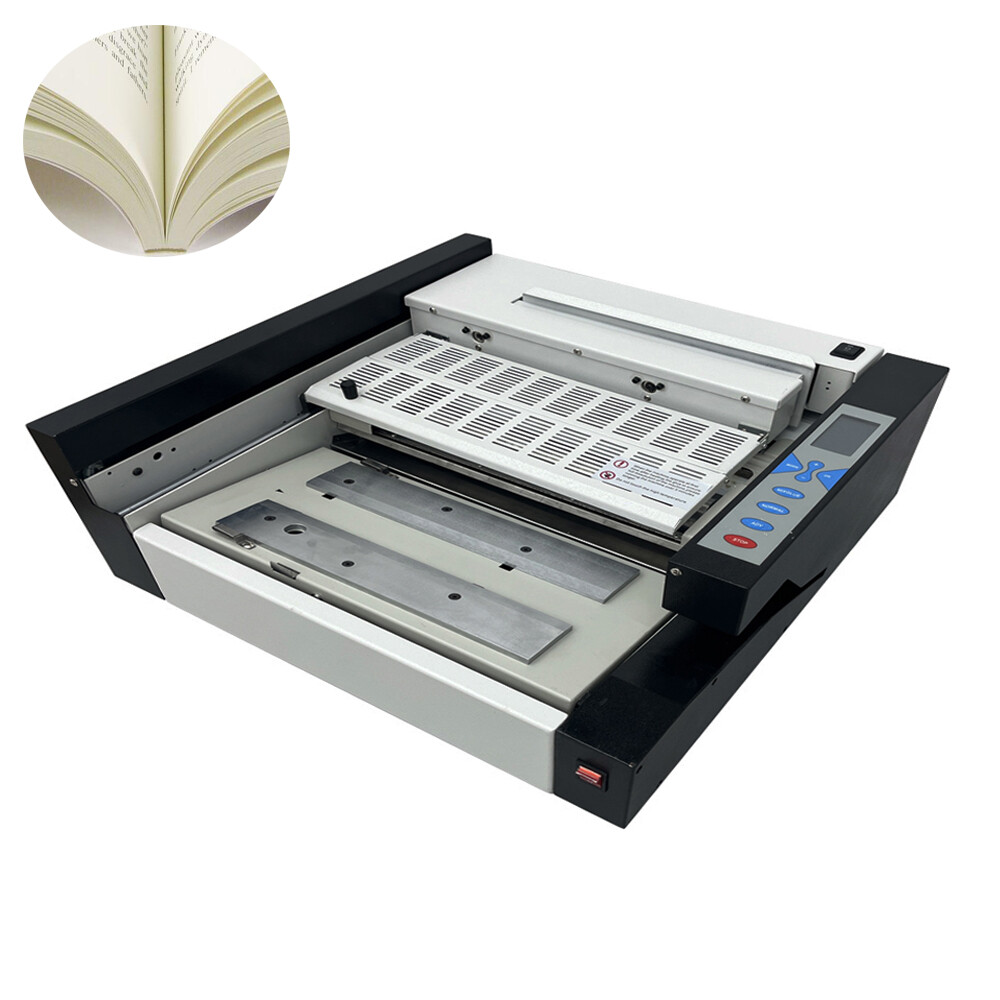 Automatic Book Binding Machine 110V 1KW Cementing Device Glue Binder W/LCD Scree