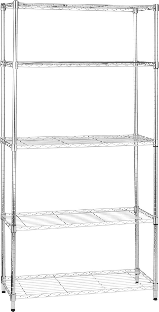 5-Shelf Adjustable, Storage Shelving Unit Organizer Wire Rack
