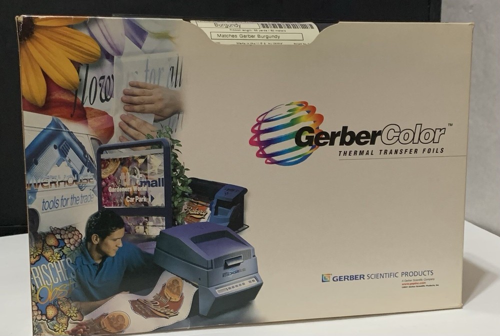 Gerber Edge Thermal Transfer Foil — Burgundy.