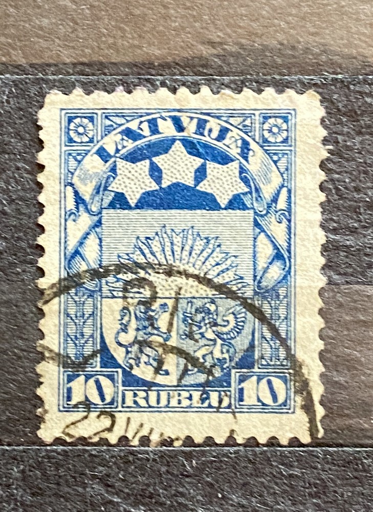 Latvia 1921 10r Used 30M08