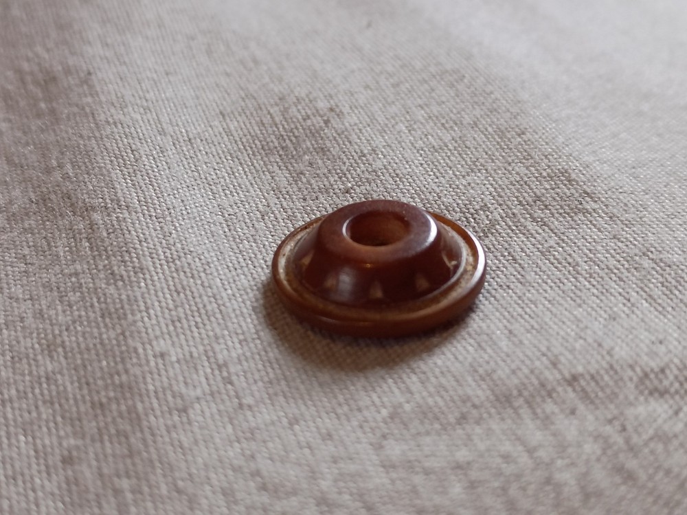 Antique Vegetable Ivory Whistle Button.