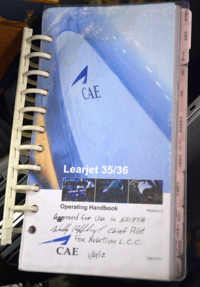 Learjet 35 Operating Handbook CAE Revision 0 from 2012