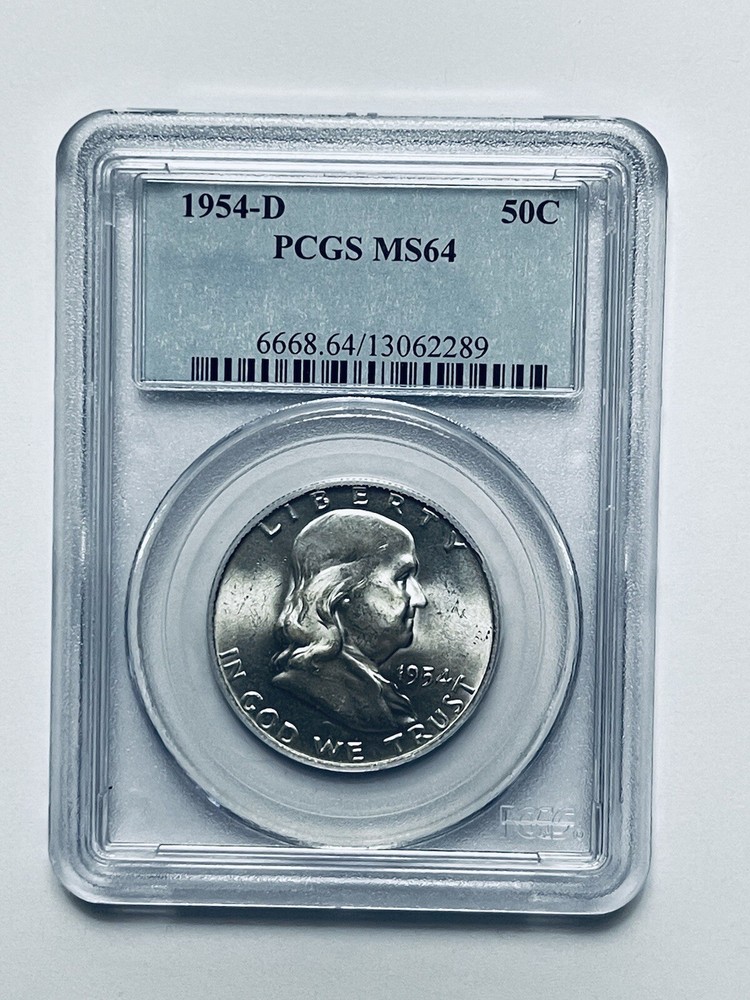 1954-D Franklin Silver Half Dollar PCGS MS64