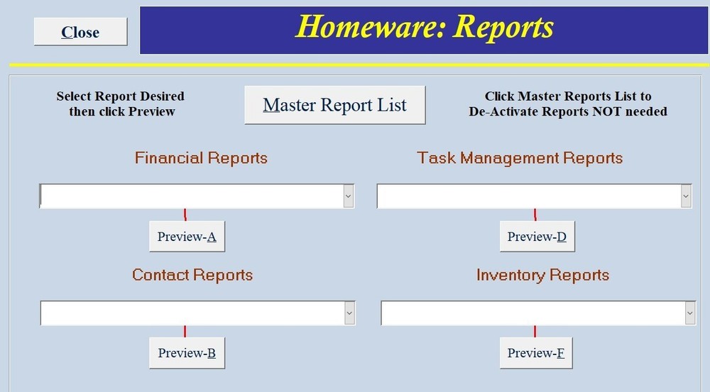 Home Management Database for Personal Finance, Inventory & more, uses MS Access