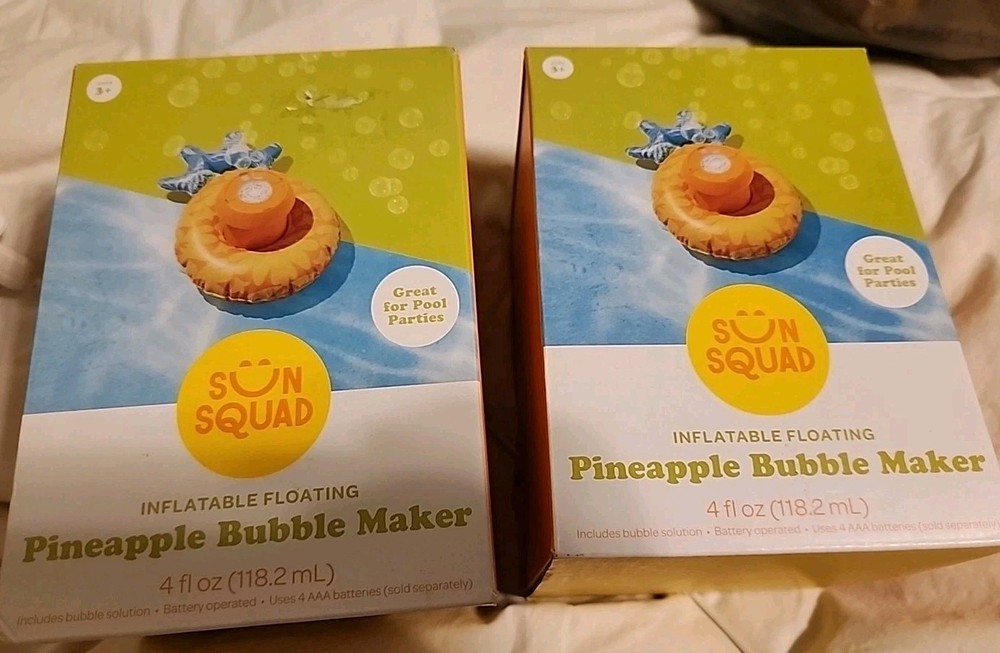 2! Inflatable Floating Pineapple Bubble Maker Machine POOL PARTY!