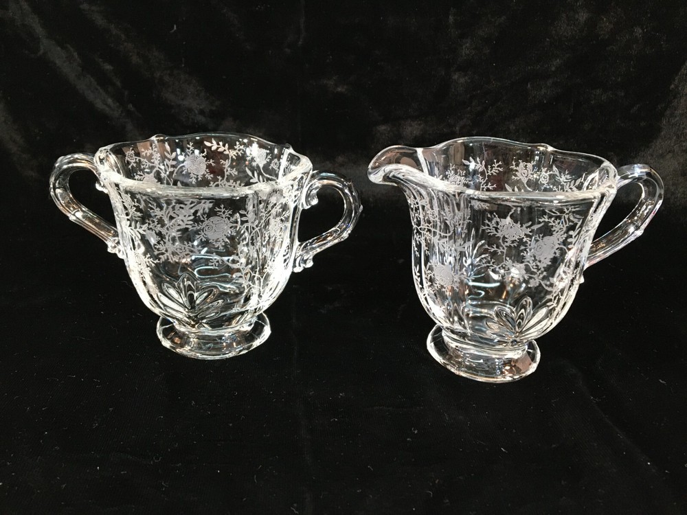 Fostoria CHINTZ Creamer & Open Sugar Set