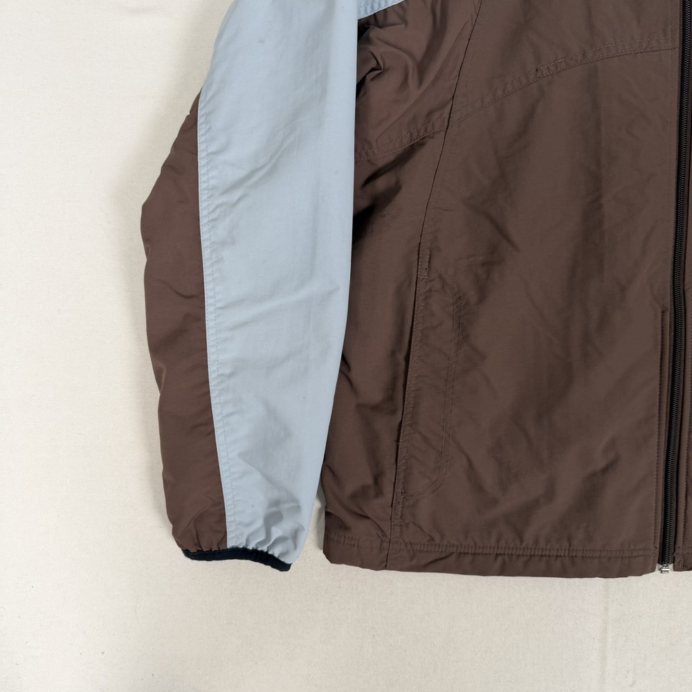 Oakley Software Jacket Windbreaker Brown Blue Zip Pockets Medium Oversized Y2K