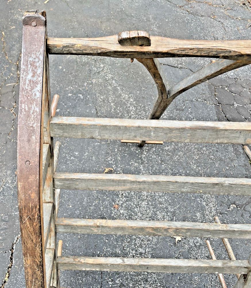 Antique Primitive Country Painted Sled W/Handle