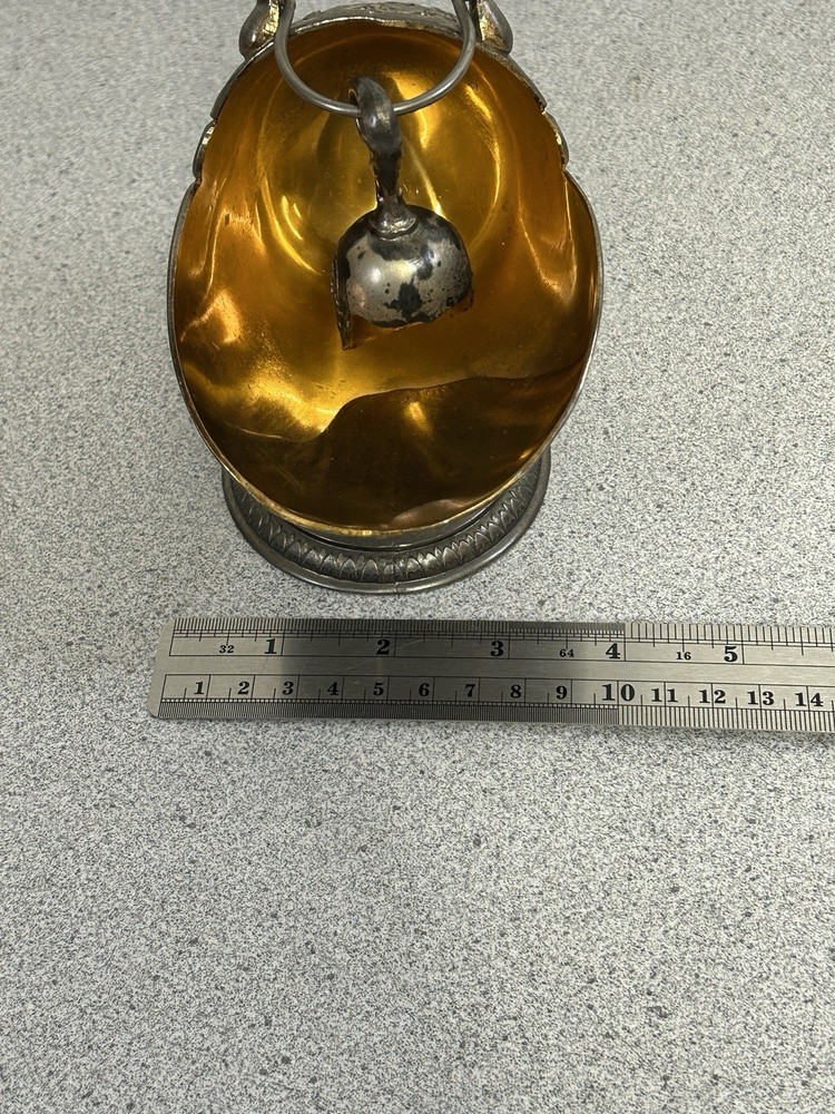 Vintage Silver-Plated Sugar Scuttle with Scoop
