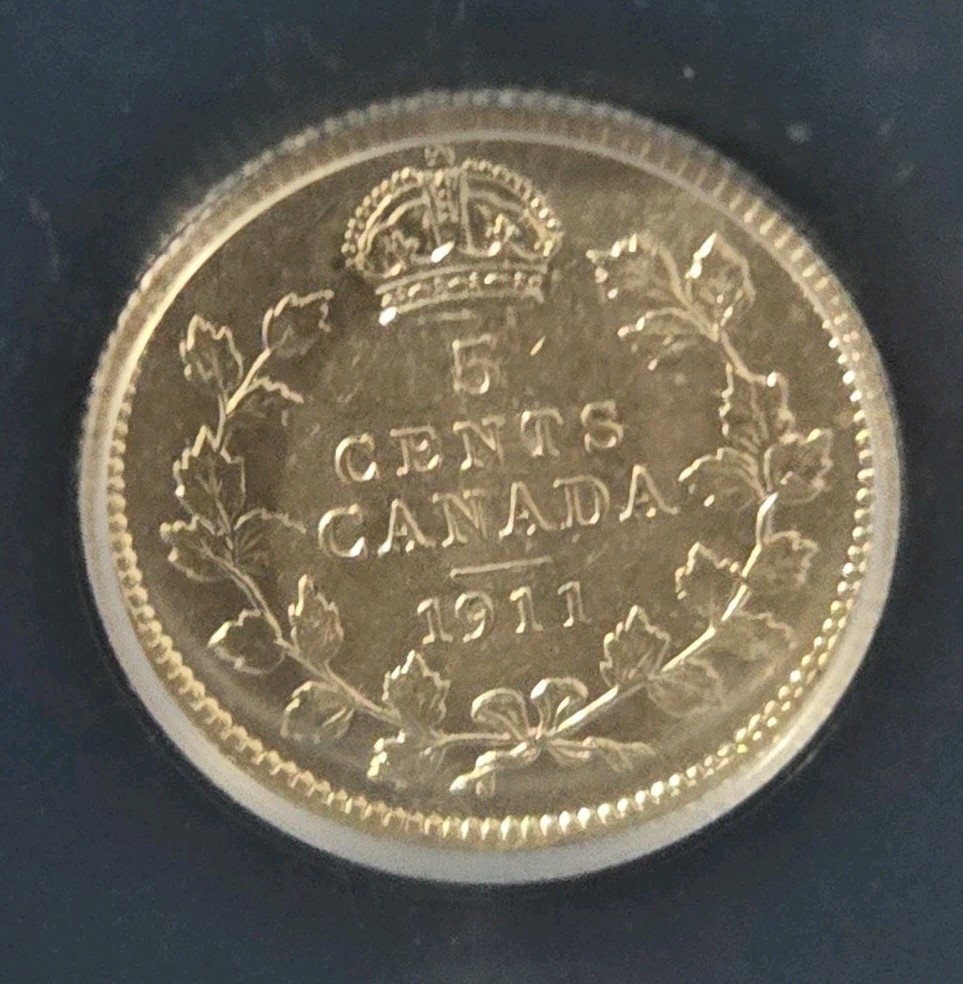1911 10 Cent Dime AU58 ICG Canada 🇨🇦