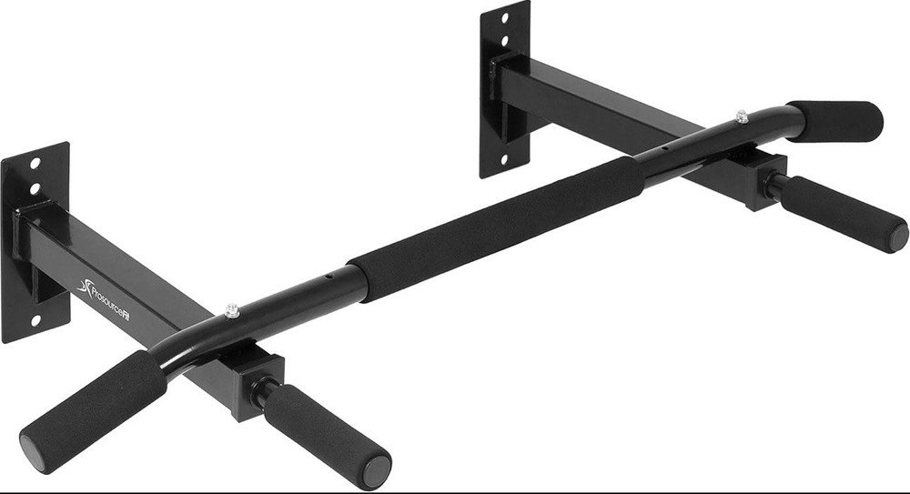 ProsourceFit Wall-Mounted Pull-Up / Chin-Up Bar, Heavy Duty 300 lb. Capacity,