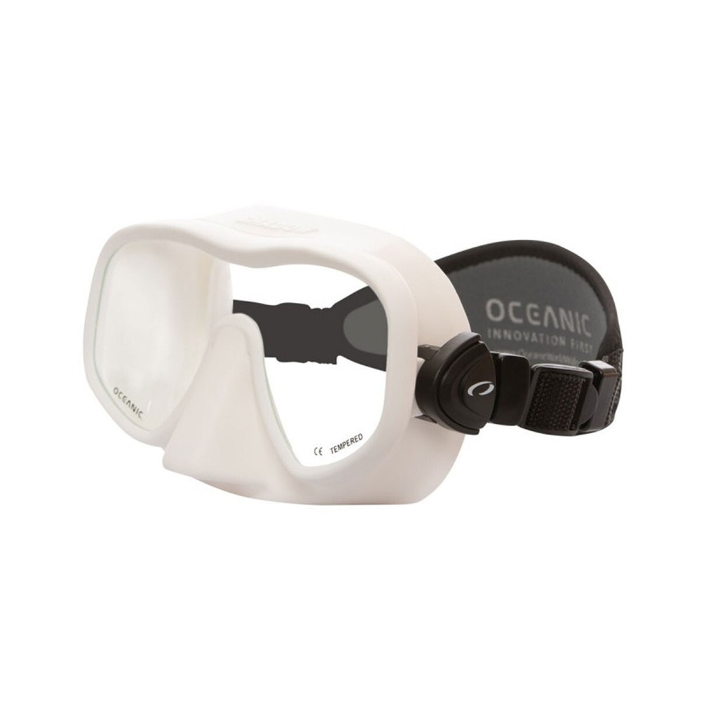 Oceanic Mini Shadow Scuba Mask - White - Frameless - Neoprene Strap - Mini Size