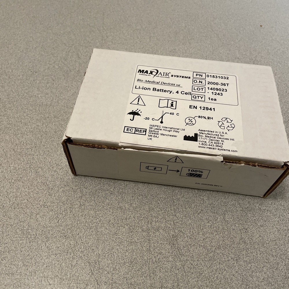 Max Air Systems Li-ion Battery For CAPR 2000-36T - Fully Charged