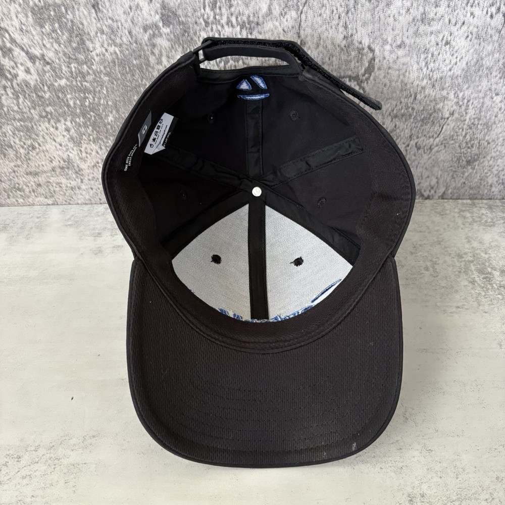 Taylor Made Golf Hat Black Blue Adjustable Baseball Cap