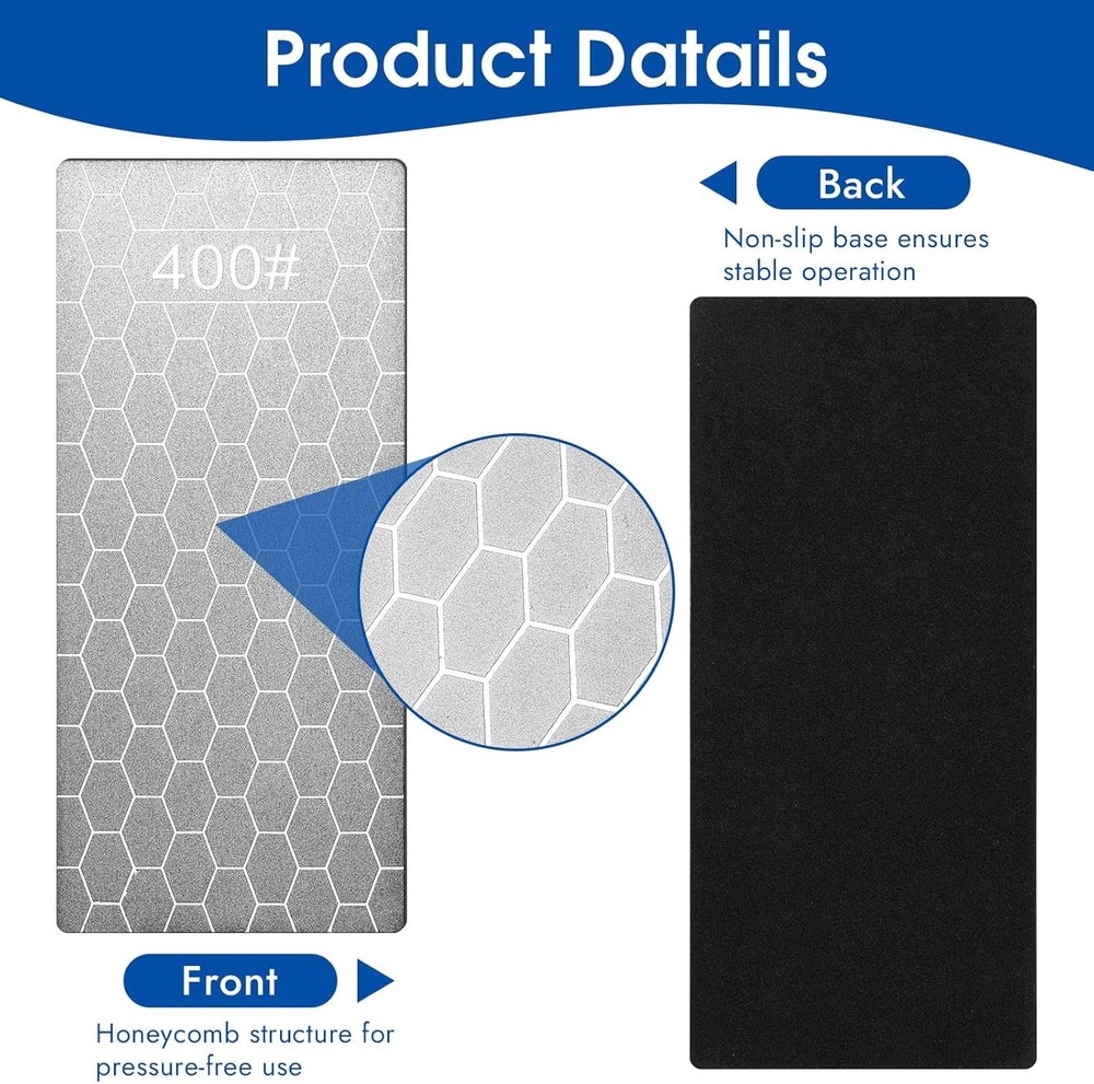 5 PCS Diamond Sharpening Stone, Diamond Sharpening Plate, Double-Sided Sharpenin