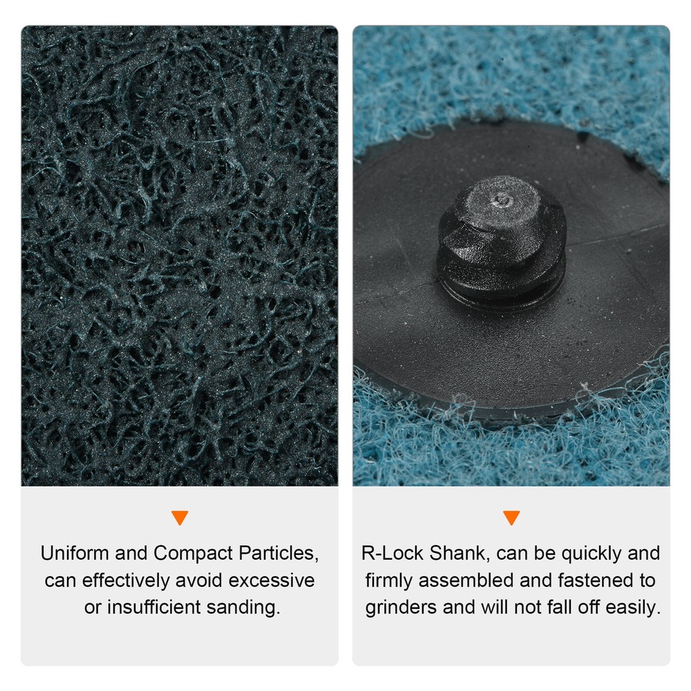 25pcs 2" 320 Grit Quick Change R-Type Sanding Discs Blue