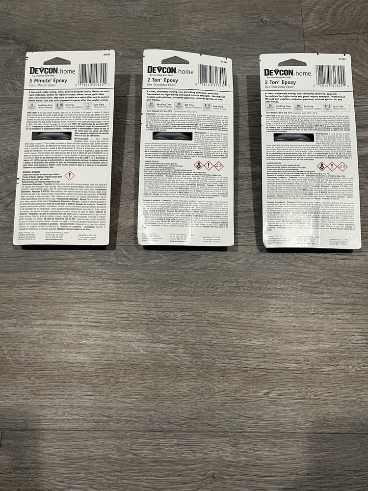 (3) Devcon 0.84 Oz. Clear Extremely Strong Water-Resistant 2-Ton Epoxy Syringe