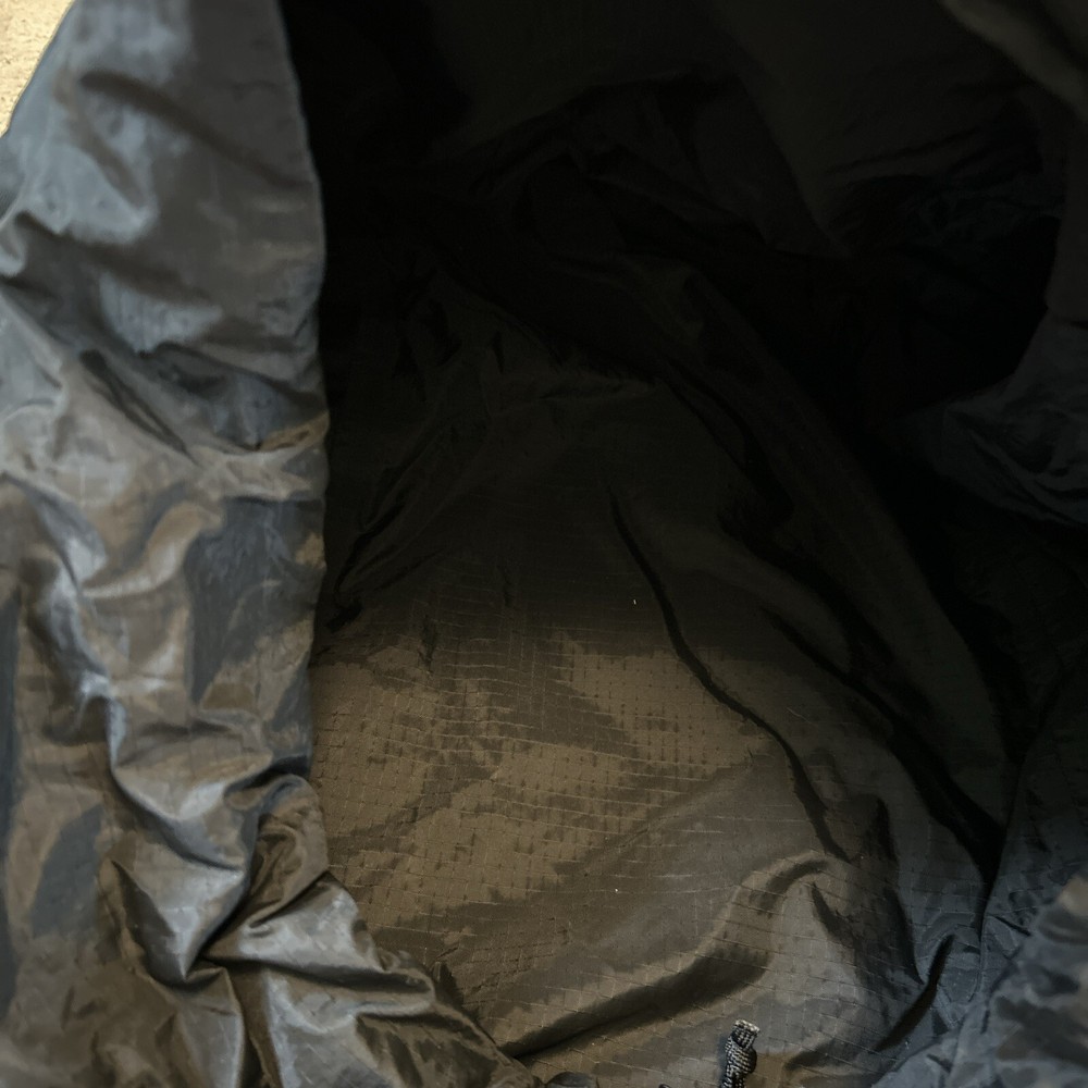 Osprey Black Packable Drawstring Bag With Straps Water Resistant 13.5”x14”x8”
