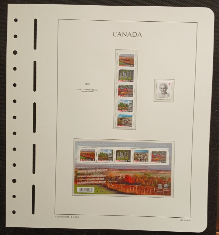 2016 Canada Year Set On Lighthouse/Leuchtturm Hingless Pages