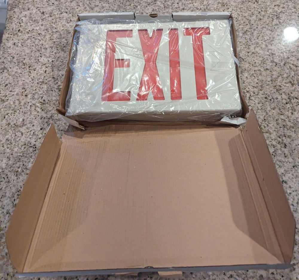 RED LETTER EXIT SIGN JLEB2RWRC New Open box