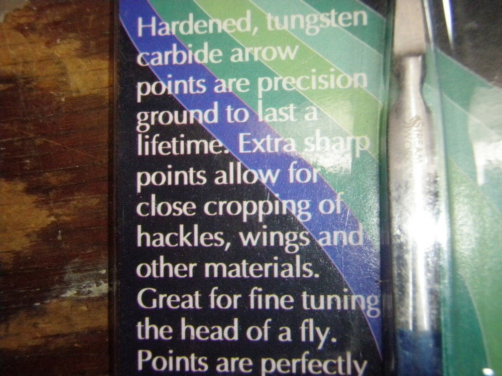 Tungsten Carbide Fly Tying Scissors 3.5" New