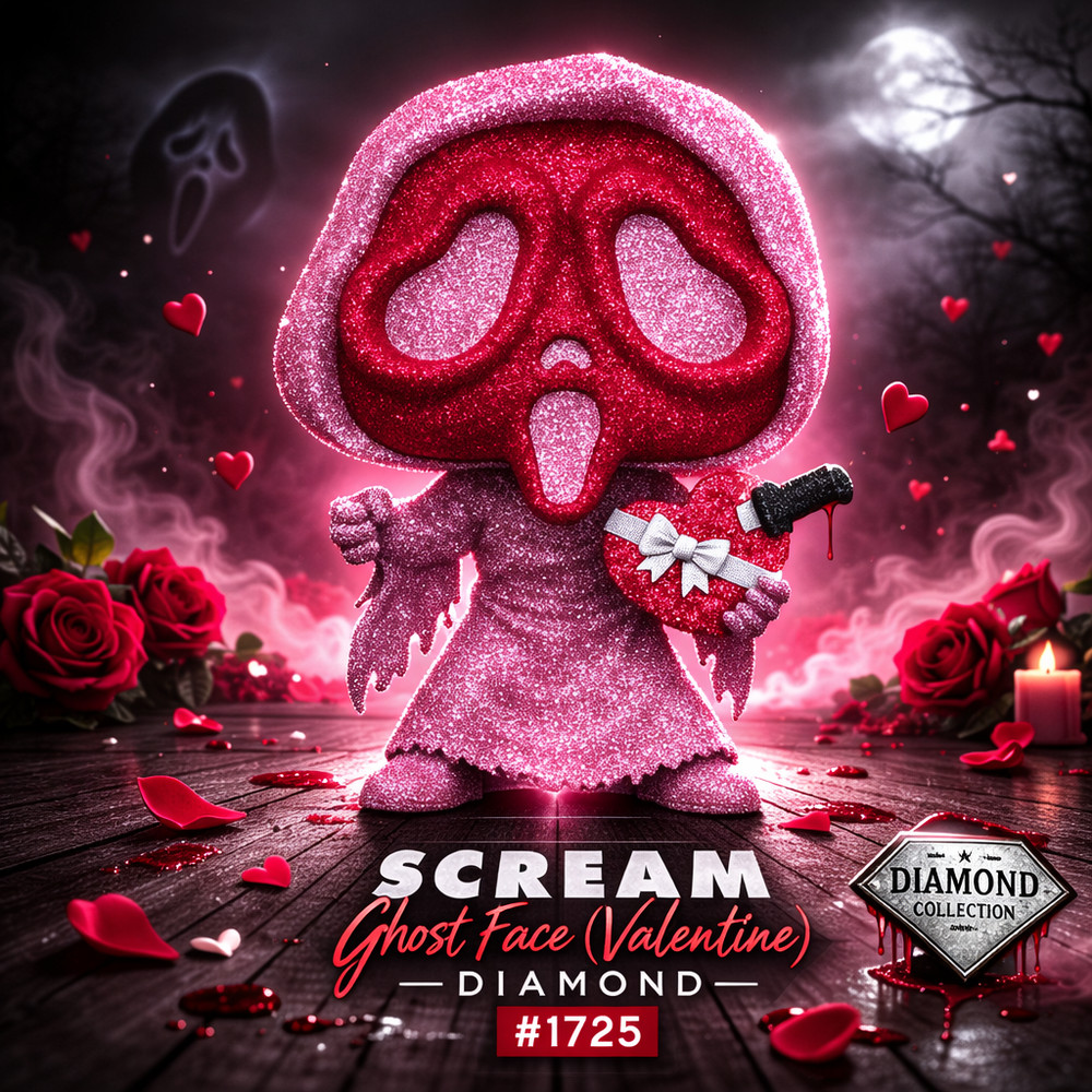 Funko Pop Scream Ghost Face Valentine Diamond #1725 w/ Hard Protector