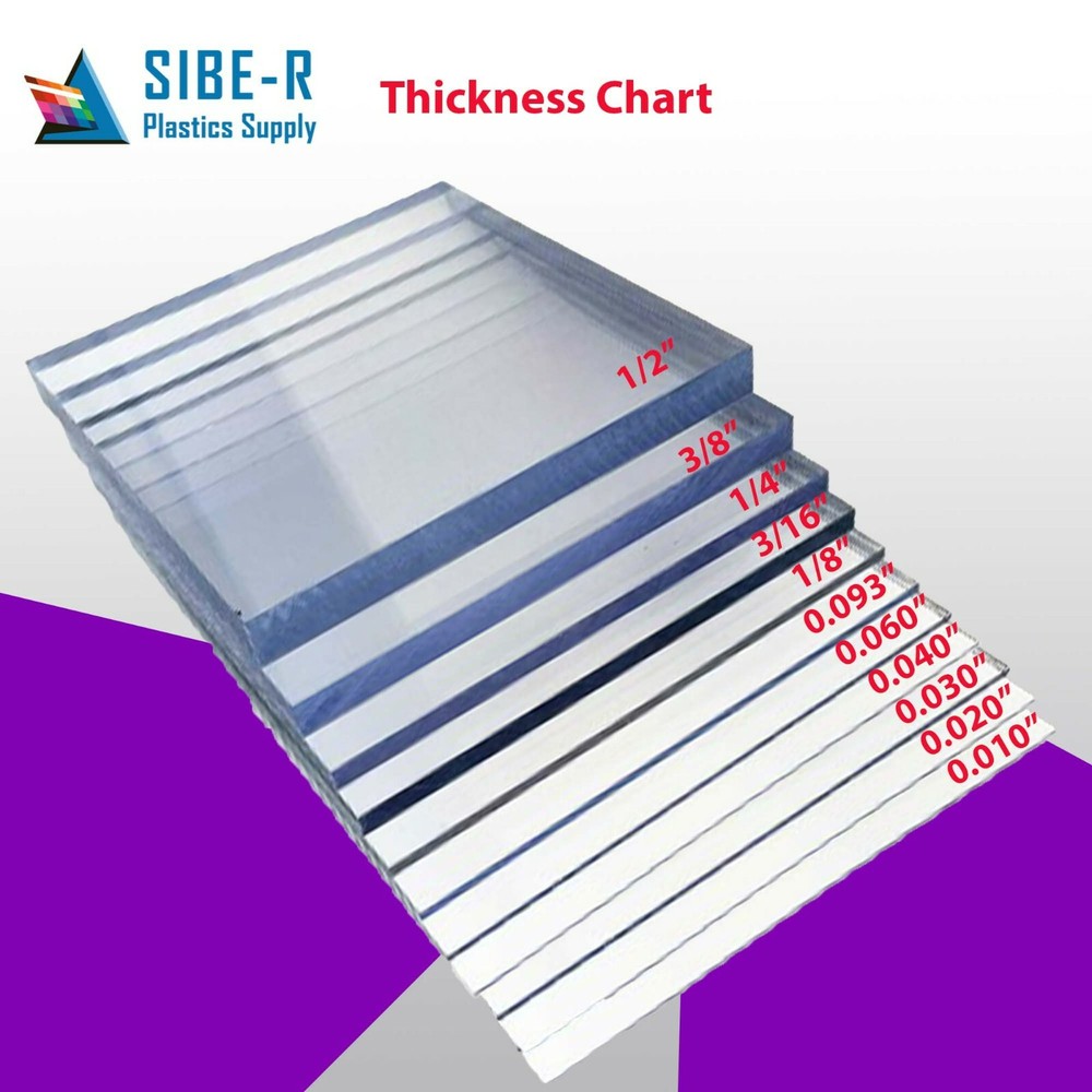 GP Polycarbonate Plastic Sheet-1/8" (3mm) thick-Clear-24" x 8"