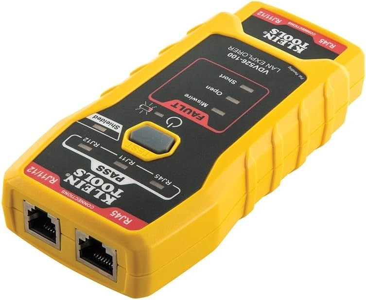 Portable 100 Network LAN Cable Tester with Battery Power & LED Status Indicators