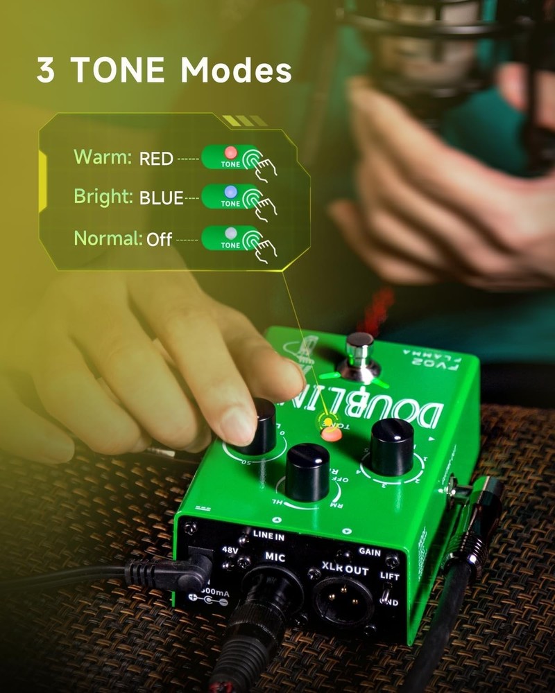 Vocal Processor Effects Pedal Stompbox Mic Amplifier
