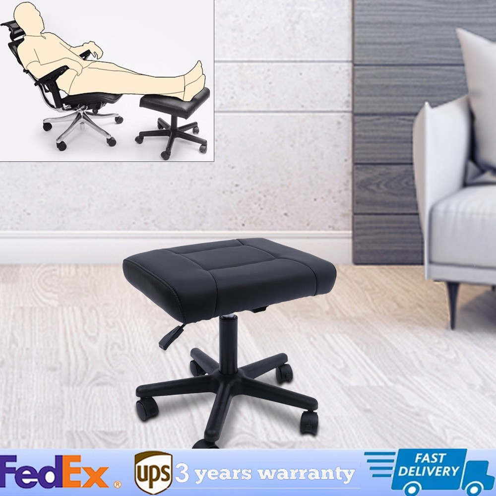 Adjustable Rolling Footrest with Wheels for Office & Home Comfort