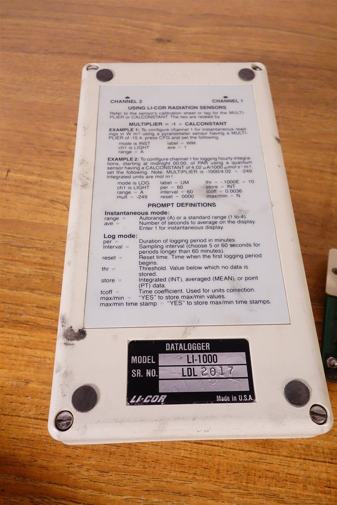 LI-COR LI-1000 DataLogger Tested, Working Condition